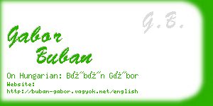 gabor buban business card